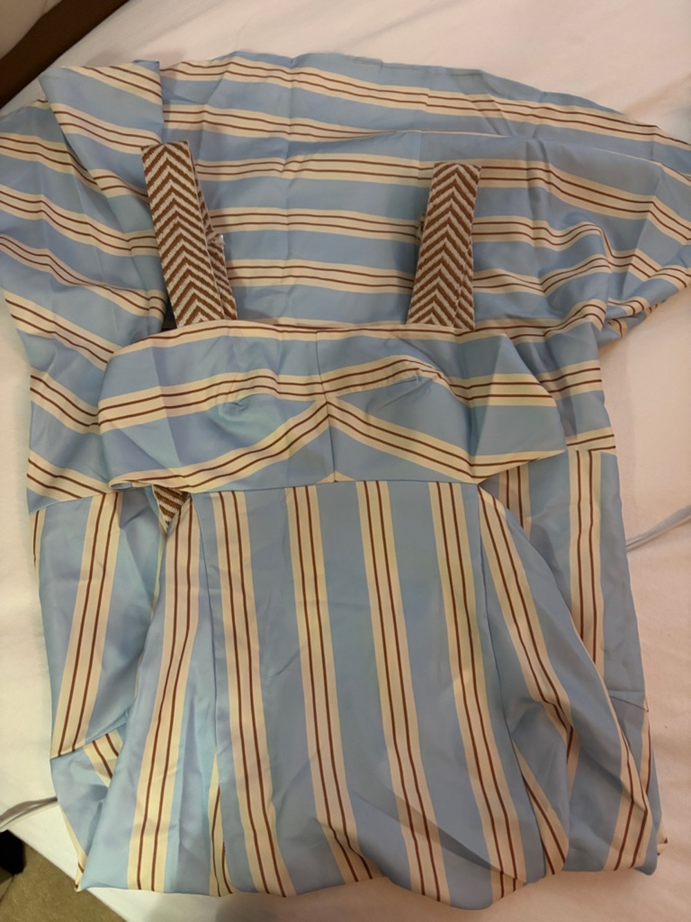 Blue and White Striped Tie-Back Sundress - Picture 6 of 7